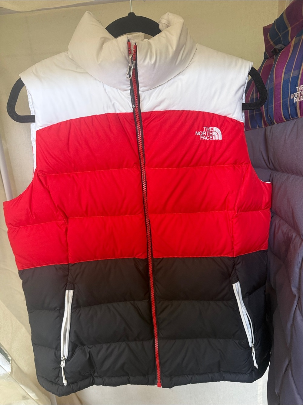 The North Face Purple Plaid & Gray Insulated Vest